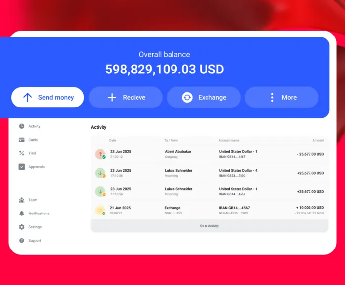 Framnex financial platform dashboard